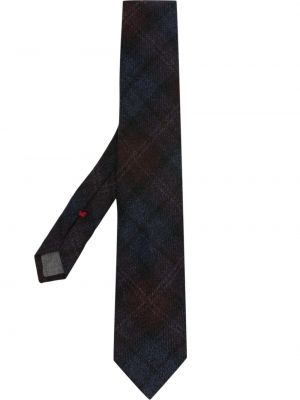 Kockovaná vlnená kravata Brunello Cucinelli