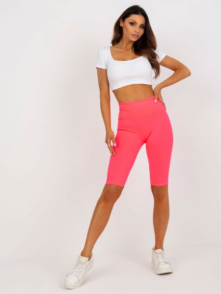 Pamučne biciklističke kratke hlače Fashionhunters ružičasta