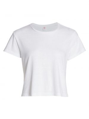 Укороченная футболка свободного кроя Re/done белый