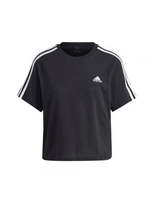Haut à rayures en jersey large Adidas noir