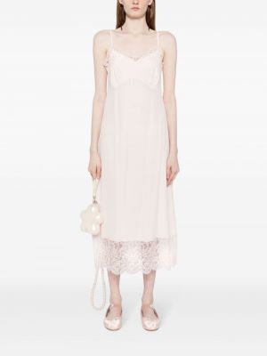 Krajkové šaty Simone Rocha růžové