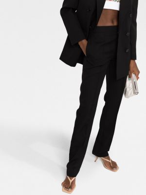 Rovné kalhoty Isabel Marant černé