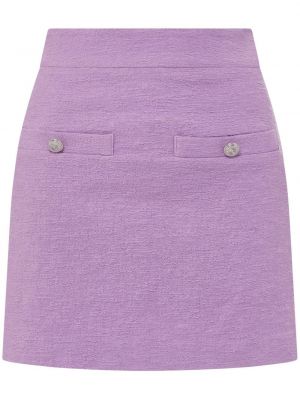 Bavlněné sukně s knoflíky na zip Veronica Beard - fialová