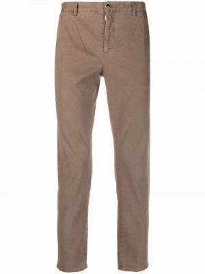 Pantalones rectos slim fit Pt05 marrón