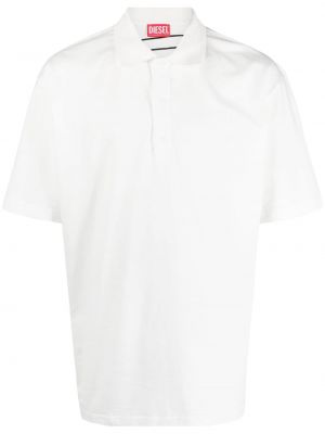 Medvilninis polo marškinėliai Diesel balta