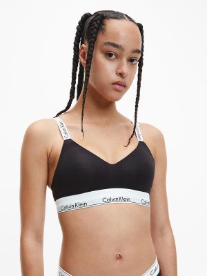 Sujetador de algodón Calvin Klein negro