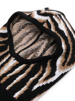 Jacquard mütze mit print mit zebra-muster Erika Cavallini