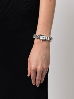 Armbanduhr mit kristallen Swarovski weiß