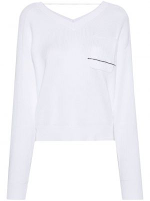 Пуловер Brunello Cucinelli бяло