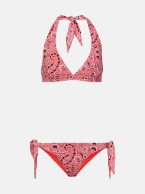 Bikini con estampado de cachemira Etro rojo