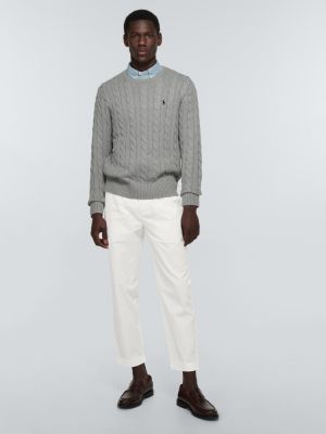 Jersey de algodón de punto de tela jersey Polo Ralph Lauren gris