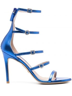 Sandale mit schnalle mit kristallen Stuart Weitzman blau