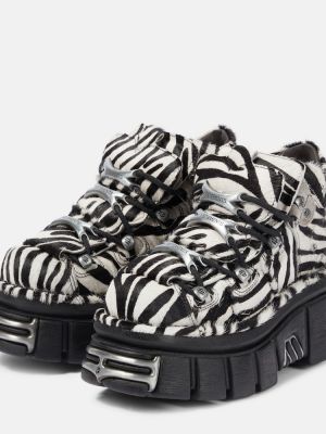 Sneakers con platform con stampa zebrati Vetements