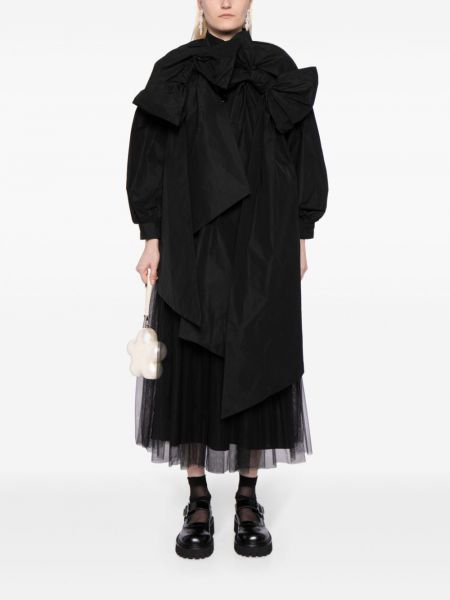Asymetrická bunda s mašlí Simone Rocha černá