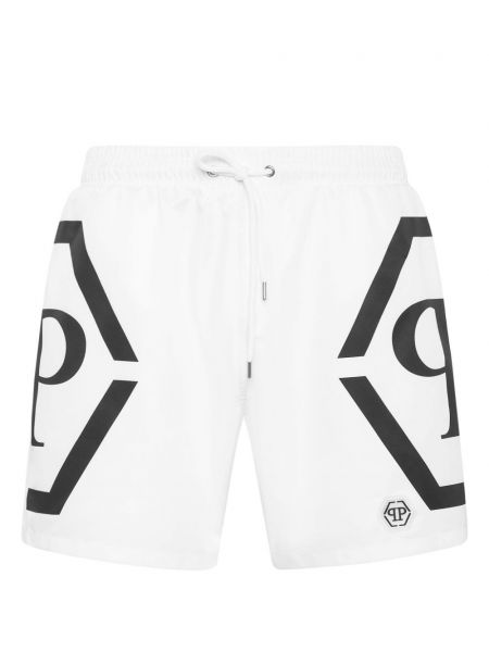 Trykt shorts Philipp Plein hvid