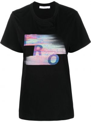 T-krekls ar apdruku Iro melns