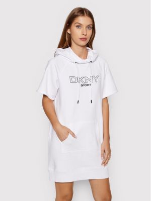 Плетена спортна рокля Dkny Sport бяло