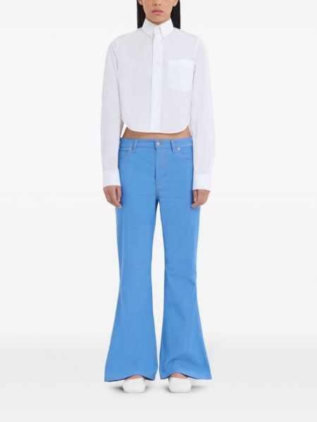 Pantalon taille basse large Marni bleu
