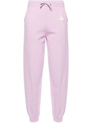 Sportovní kalhoty s výšivkou Marant Etoile fialové