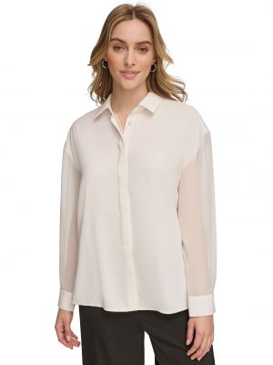 Блузка на пуговицах Calvin Klein белая