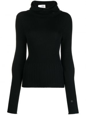 Пуловер с качулка Low Classic черно