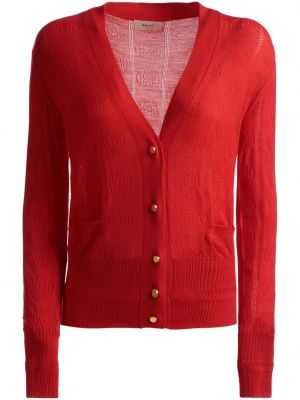 Cardigan en tricot en jacquard Bally rouge