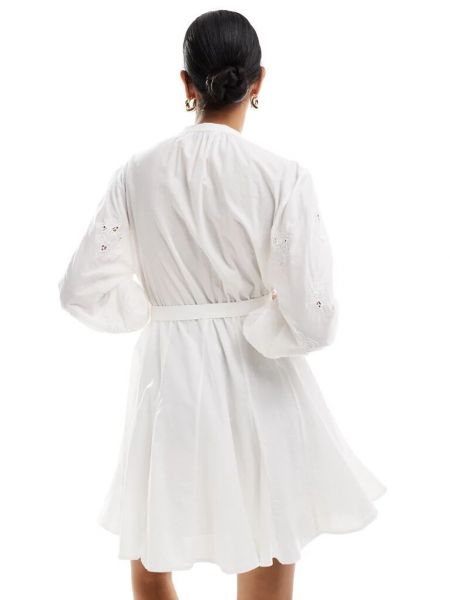 Платье мини с вышивкой & Other Stories белое