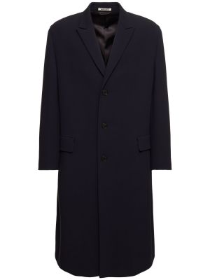 Manteau en laine Auralee bleu