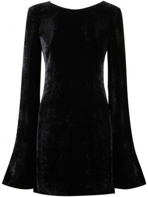 Zamatové koktejlkové šaty Bally čierna