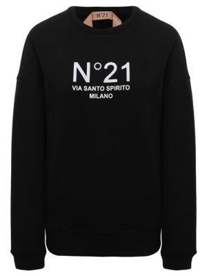 Хлопковый свитшот N21 черный