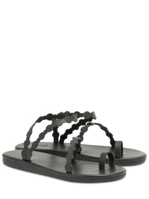 Kožené sandály bez podpatku Ancient Greek Sandals černé
