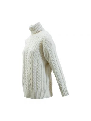 Jersey cuello alto de lana de tela jersey Peserico beige