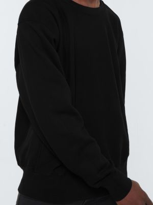 Medvilninis fliso džemperis Les Tien juoda