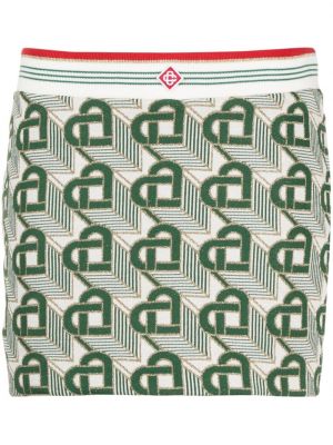 Kratke hlače iz žakarda z vzorcem srca Casablanca zelena