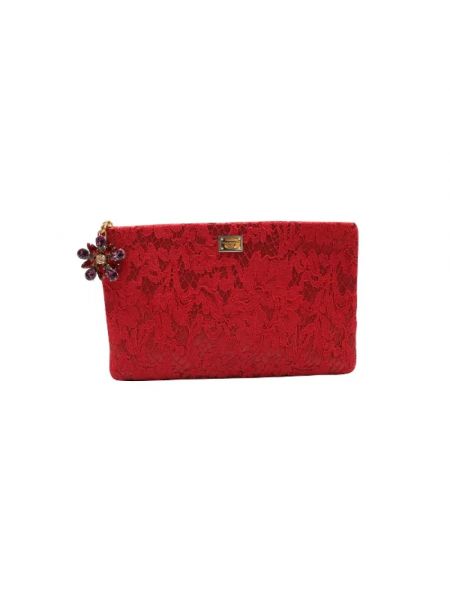Czerwona kopertówka bawełniana Dolce & Gabbana Pre-owned