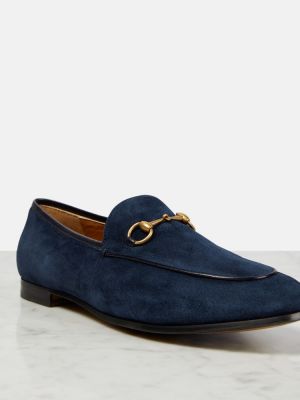 Szarvasbőr loafer Gucci kék