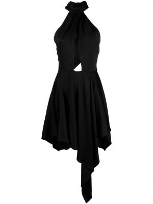 Černé asymetrické večerní šaty Stella Mccartney
