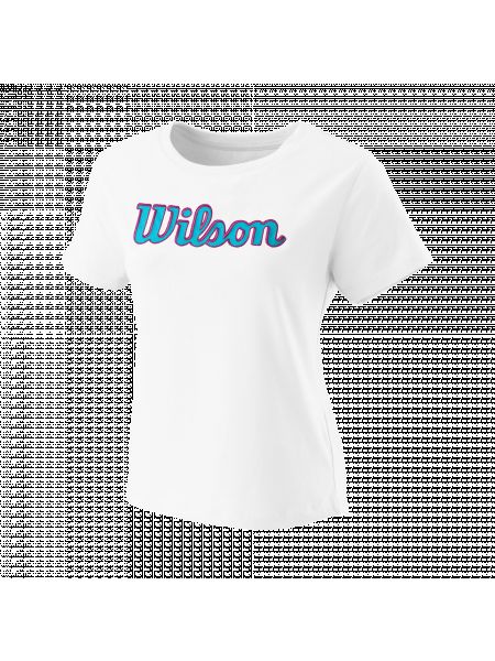Bavlnené tričko Wilson biela