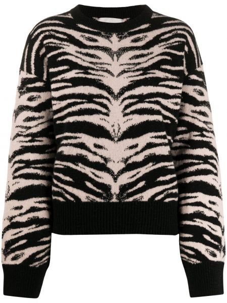 Jersey de tela jersey de tejido jacquard con rayas de tigre Laneus negro