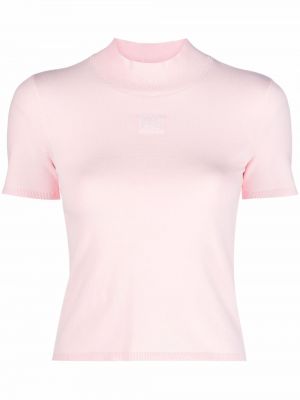 Camiseta con estampado Alexander Wang rosa