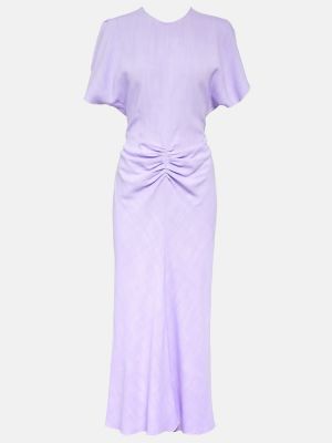 Midi šaty Victoria Beckham fialové