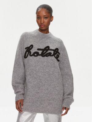 Oversize пуловер Rotate сиво