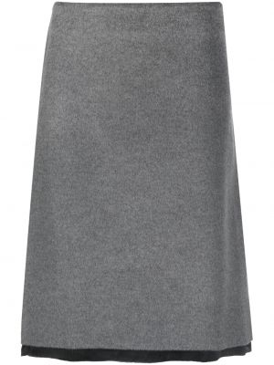 Velurové sukně Miu Miu šedé