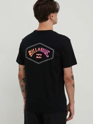 Bavlněné tričko s potiskem Billabong černé
