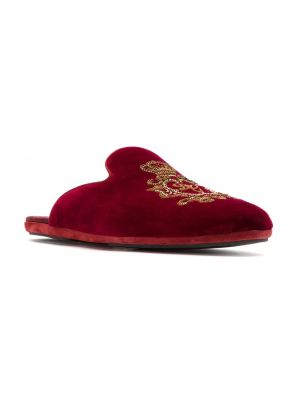 Hausschuh mit stickerei Dolce & Gabbana rot