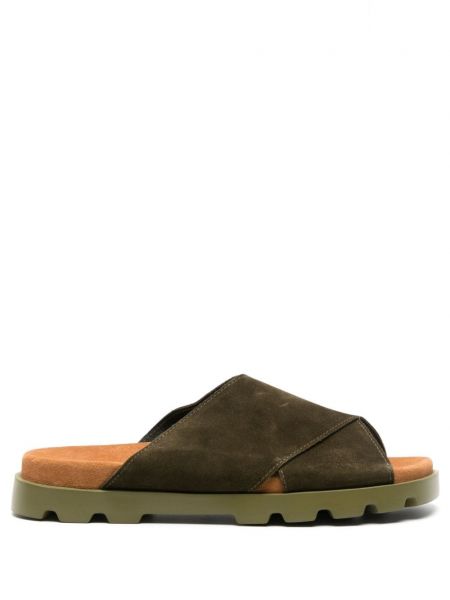 Semišové sandále Camper zelená