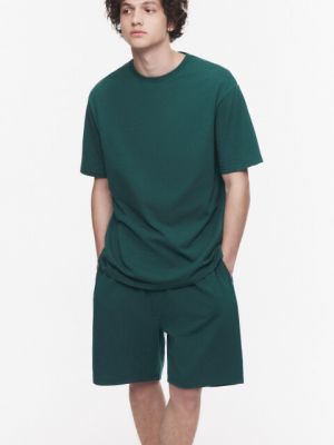 Хлопковая пижама Befree зеленая