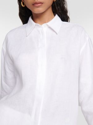 Lanena srajca Loro Piana bela