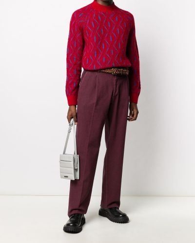 Jersey de tela jersey con estampado geométrico Missoni rojo