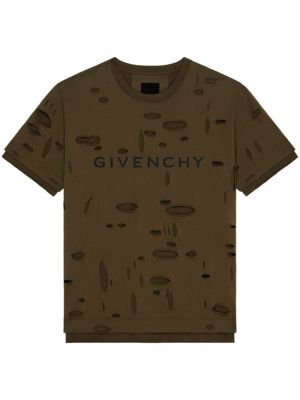 Medvilninė marškiniai su įbrėžimais Givenchy